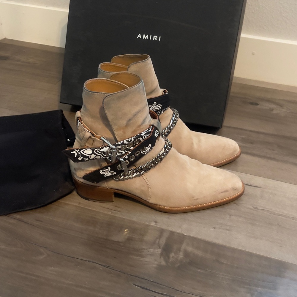 Amiri Men’s Bandana Suede Boots- Great condition + original box+ dust bags
